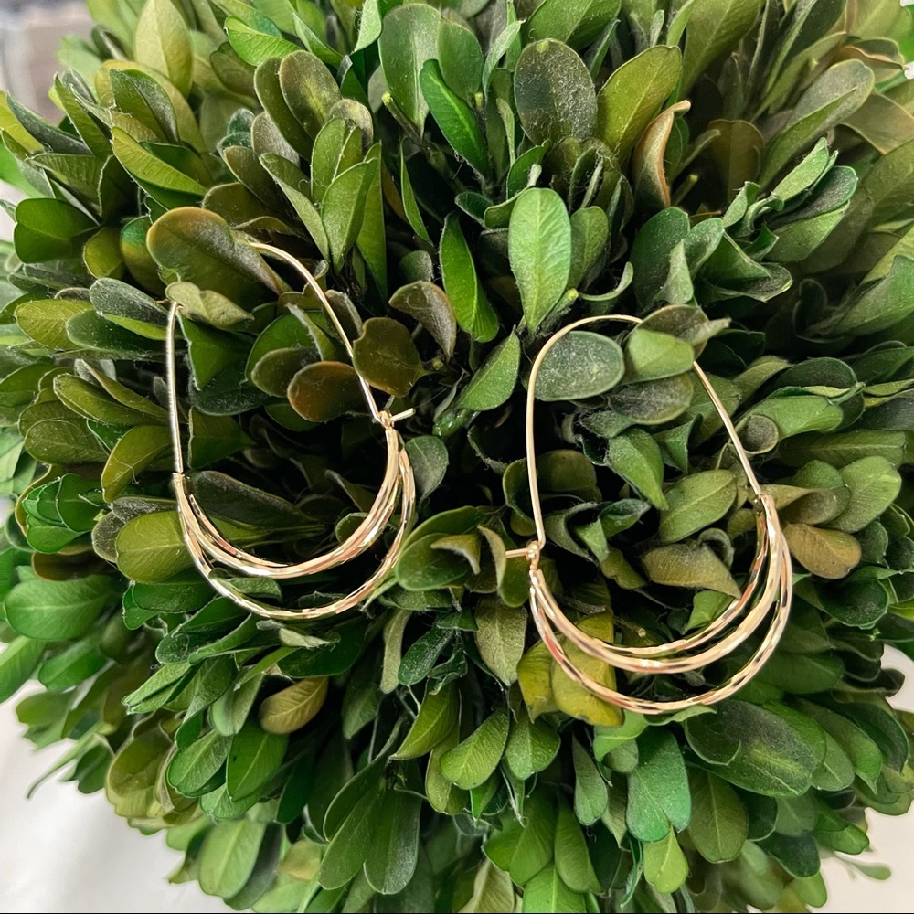 Multi Loop Gold Hoop Earrings